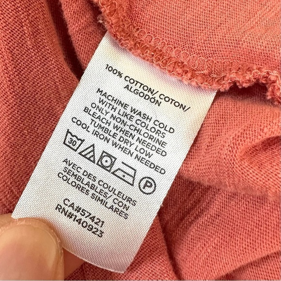 🔴 5 for $10 LOFT V-Neck Cotton Short Sleeve Top Loose Fit Size M - Picture 7 of 7